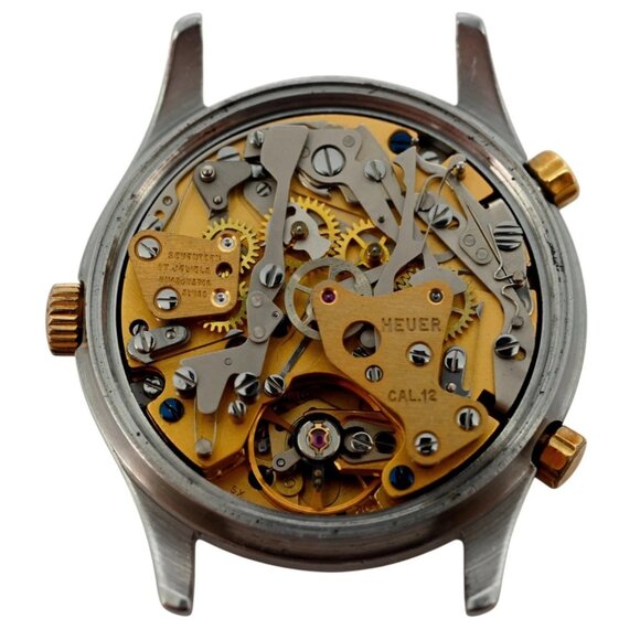 Heuer 38mm Vintage Verona Black Dial Automatic Chronograph Watch - Picture 3 of 9